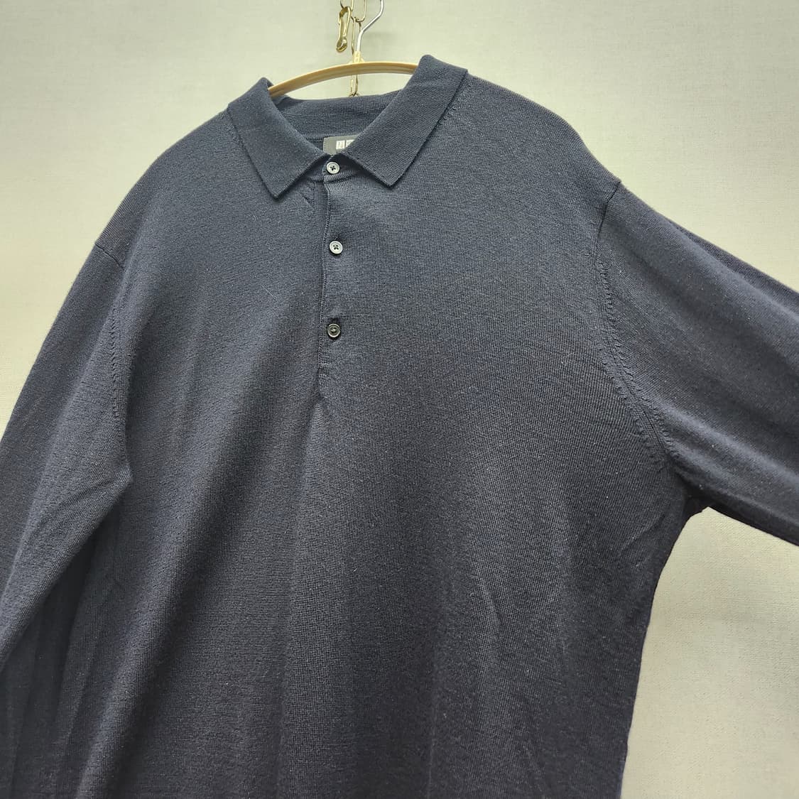 유니클로 모100% 카라 니트 L(L) 상품이미지3