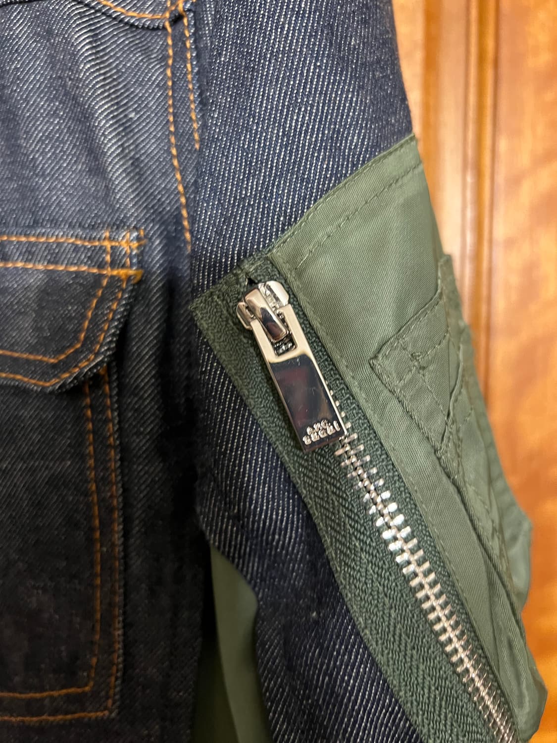 [xs]105] apc sacai 아페쎄 사카이 봄버 데님자켓 상품이미지4