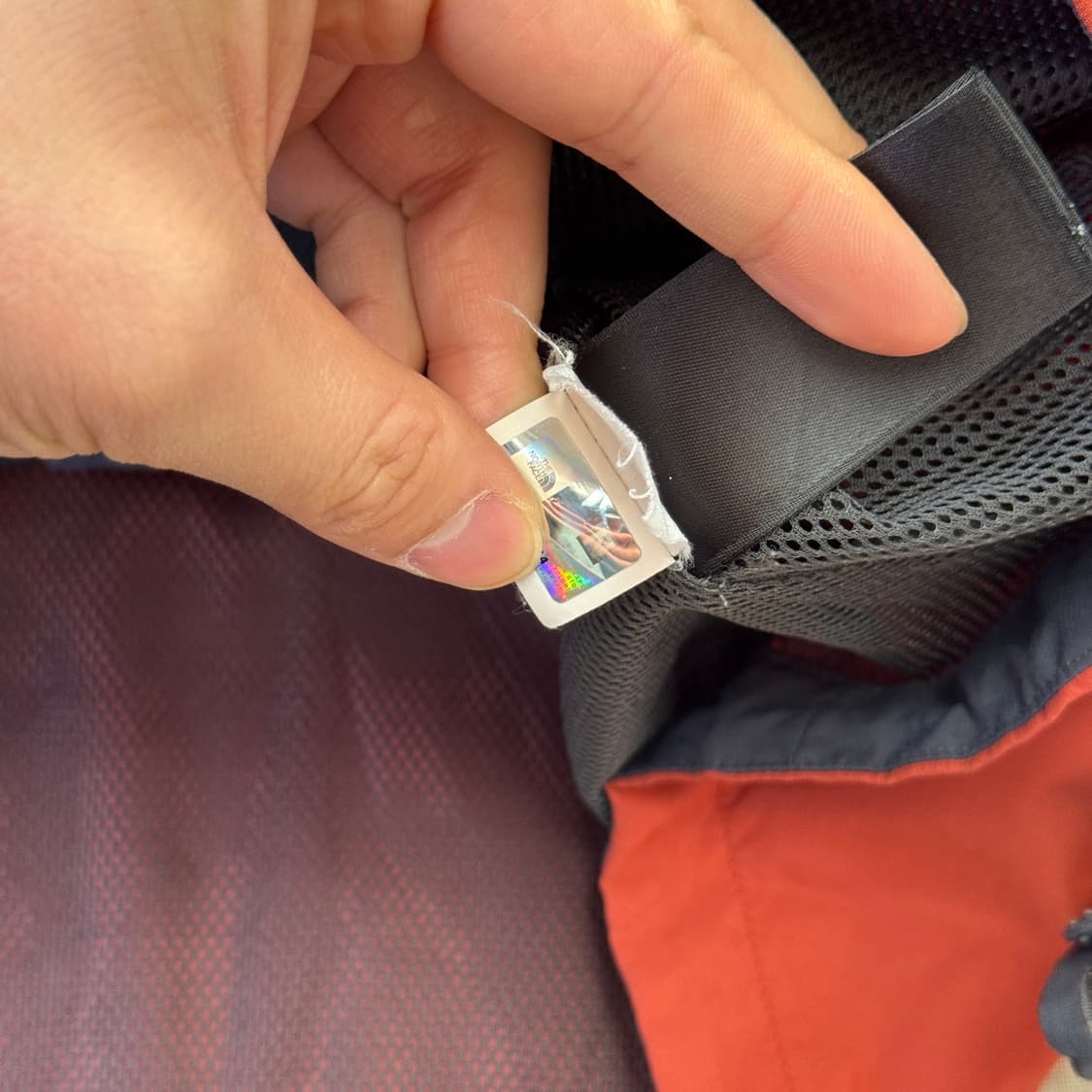 노스페이스 해외판 오렌지브라운 배색 바람막이 XL 상품이미지7