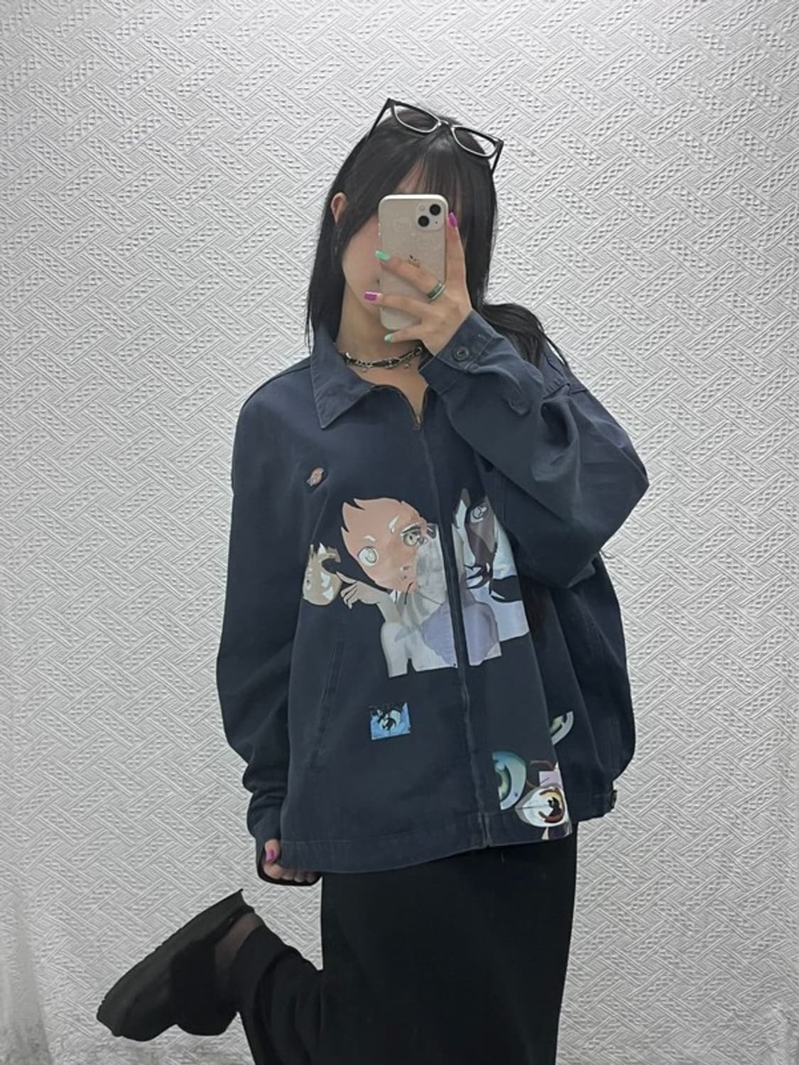 디키즈 희귀 올드스쿨 일본풍 키치 카툰 프린팅 자켓 2XL C07052 상품이미지2