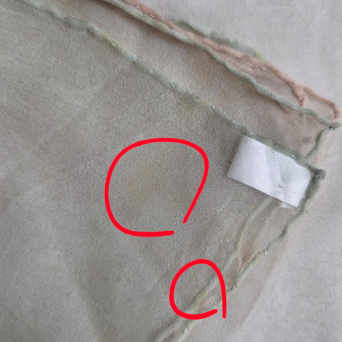 하구미 모리걸 파스텔 솜사탕 그라데이션 실크 스카프 상품이미지4