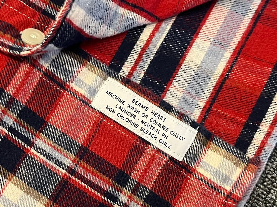 [100~103] 빔즈 체크 플란넬셔츠 XL  상품이미지4