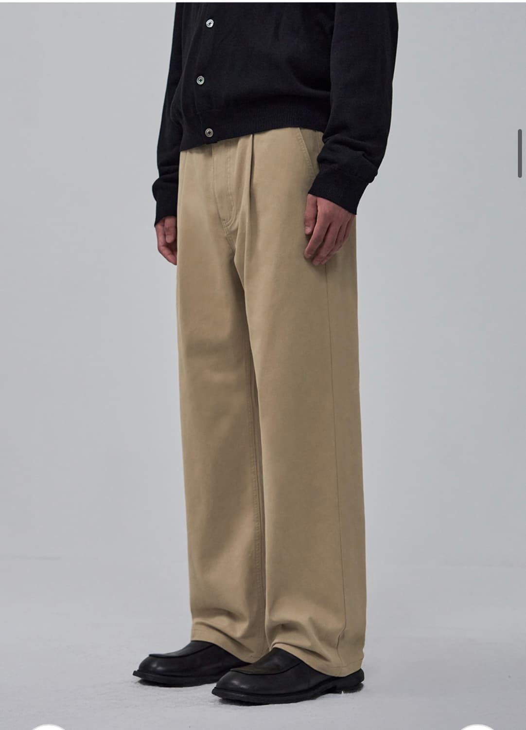 (새상품)(L) 아워데이즈 워시드 세미 와이드 코튼 치노 팬츠 BEIGE 상품이미지8