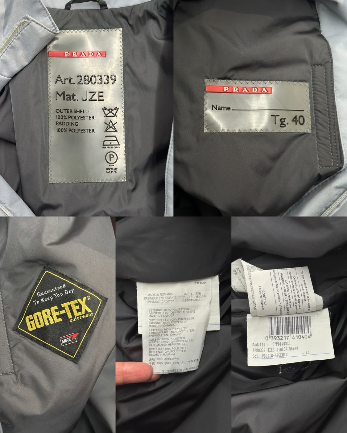 프라다 스포츠 00s 고어텍스 자켓 상품이미지7