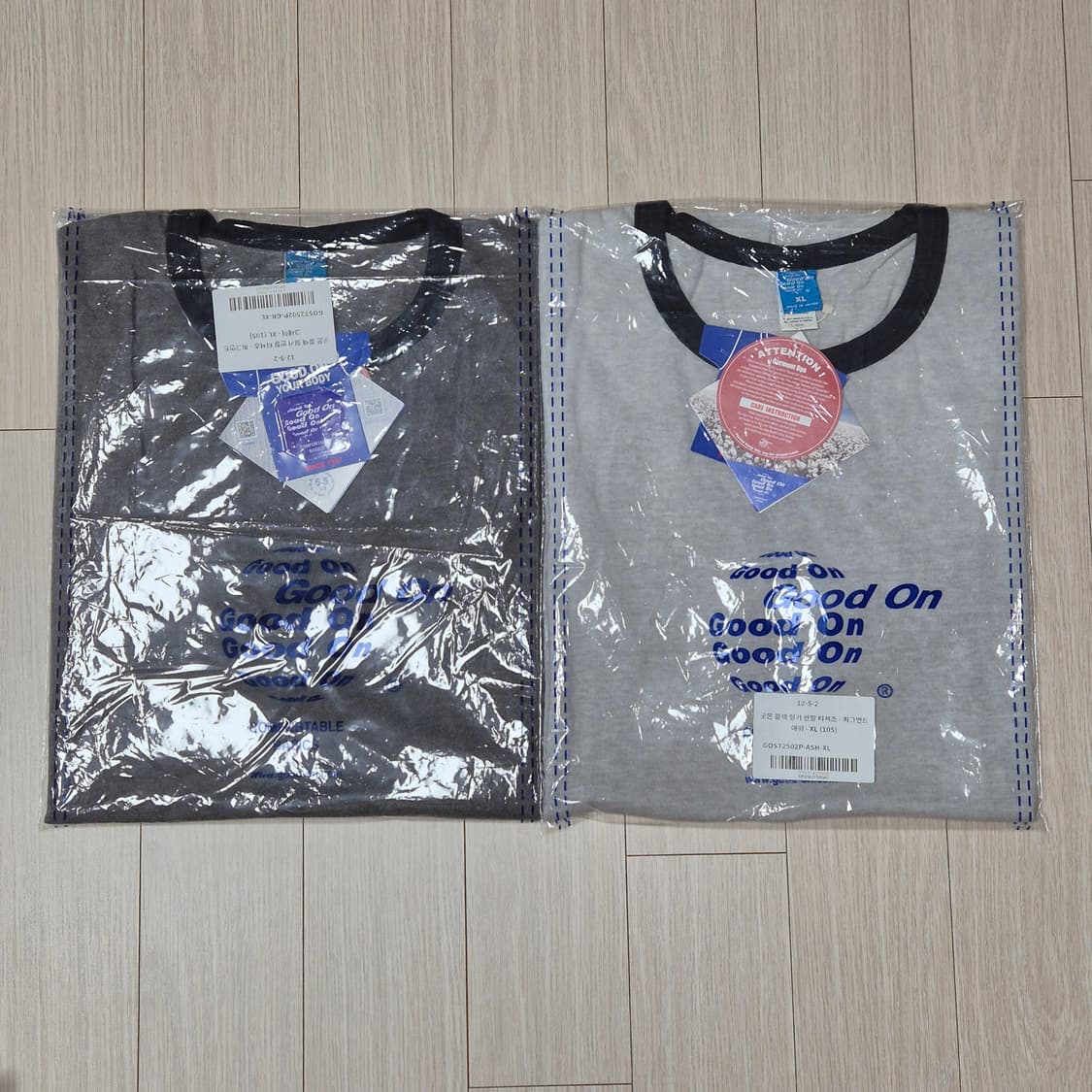 링거 반팔 티셔츠 - 피그먼트 애쉬 xl 상품이미지2