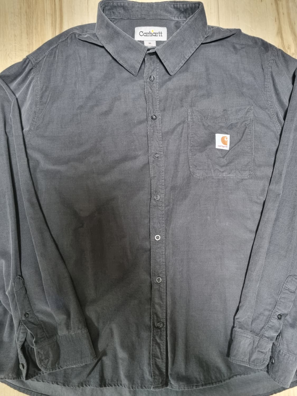 칼하트 코듀로이 그레이 워크셔츠(XL) 상품이미지1