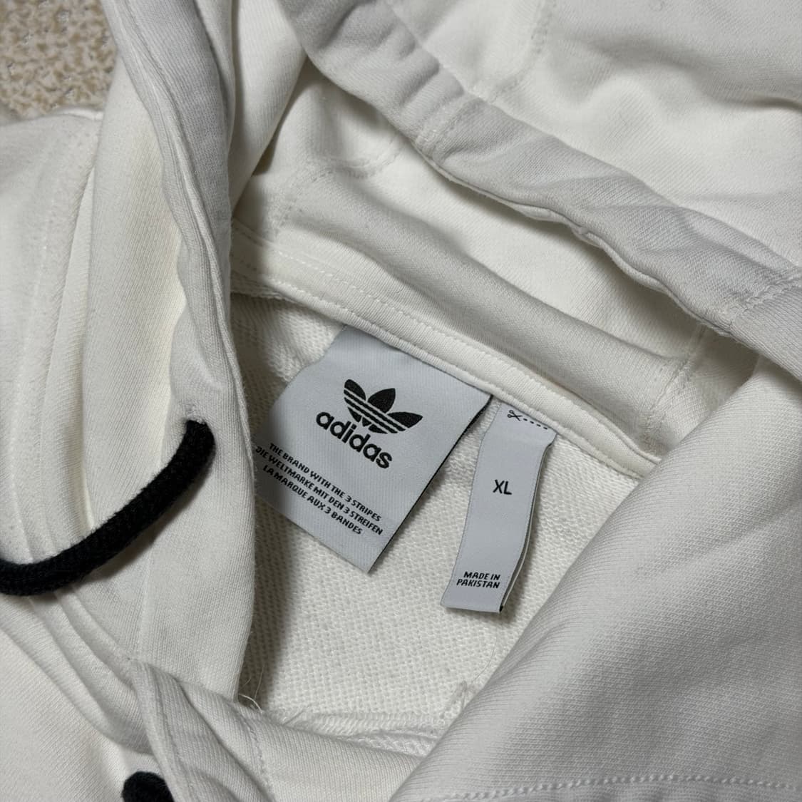 아디다스 XL ac 와펜 후드티 화이트 상품이미지5