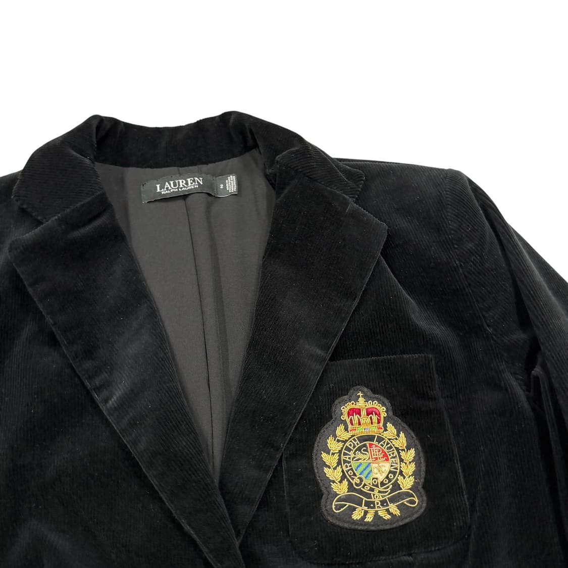 폴로 랄프로렌 블랙라벨 금장 코듀로이 블랙 블레이저 자켓 2 상품이미지2
