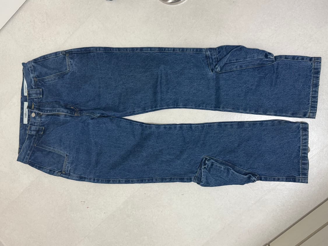 플라스틱프로덕트 카고팬츠 블루 s 사이즈 상품이미지3