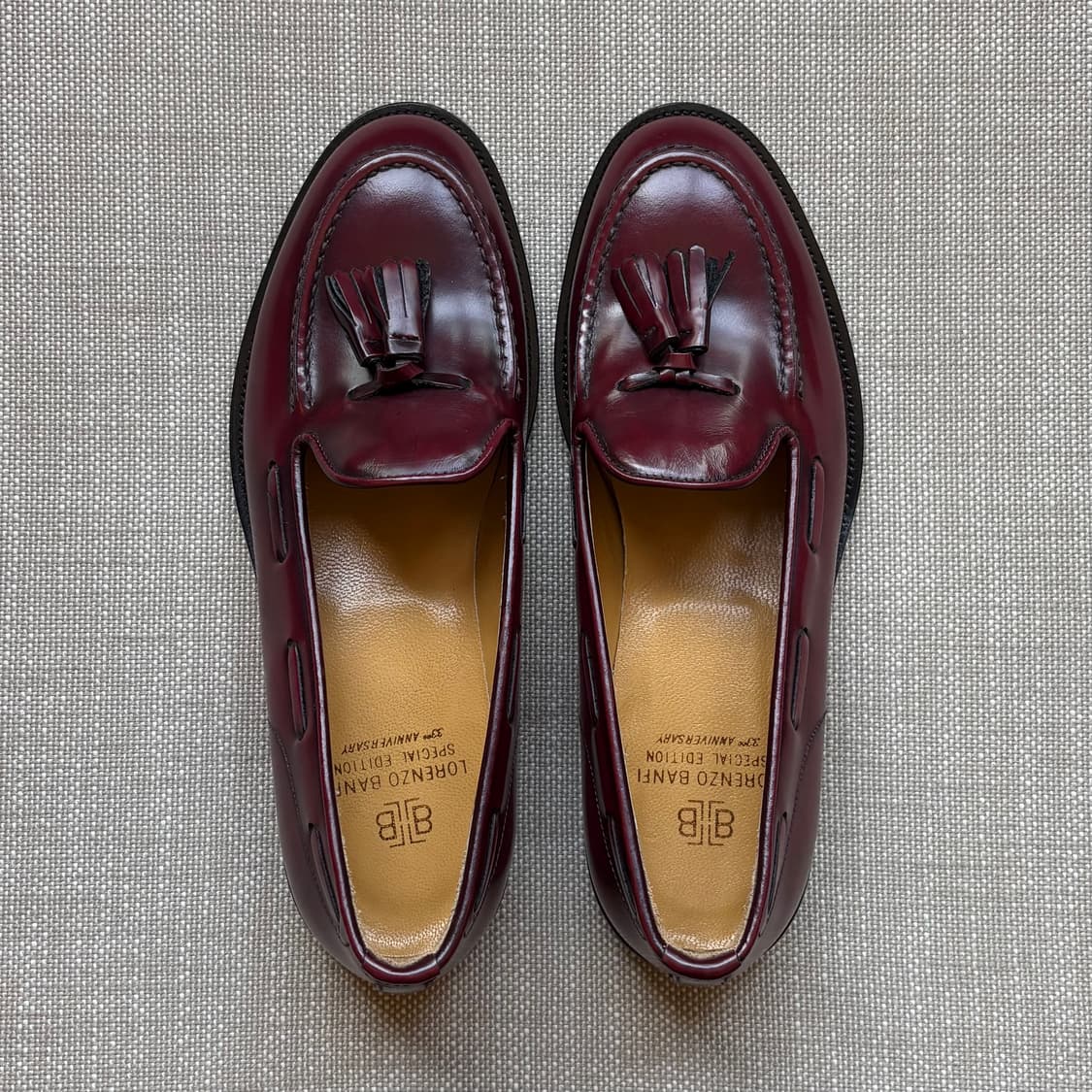 [36/230] LORENZO BANFI 33th 버건디 태슬 로퍼 상품이미지8