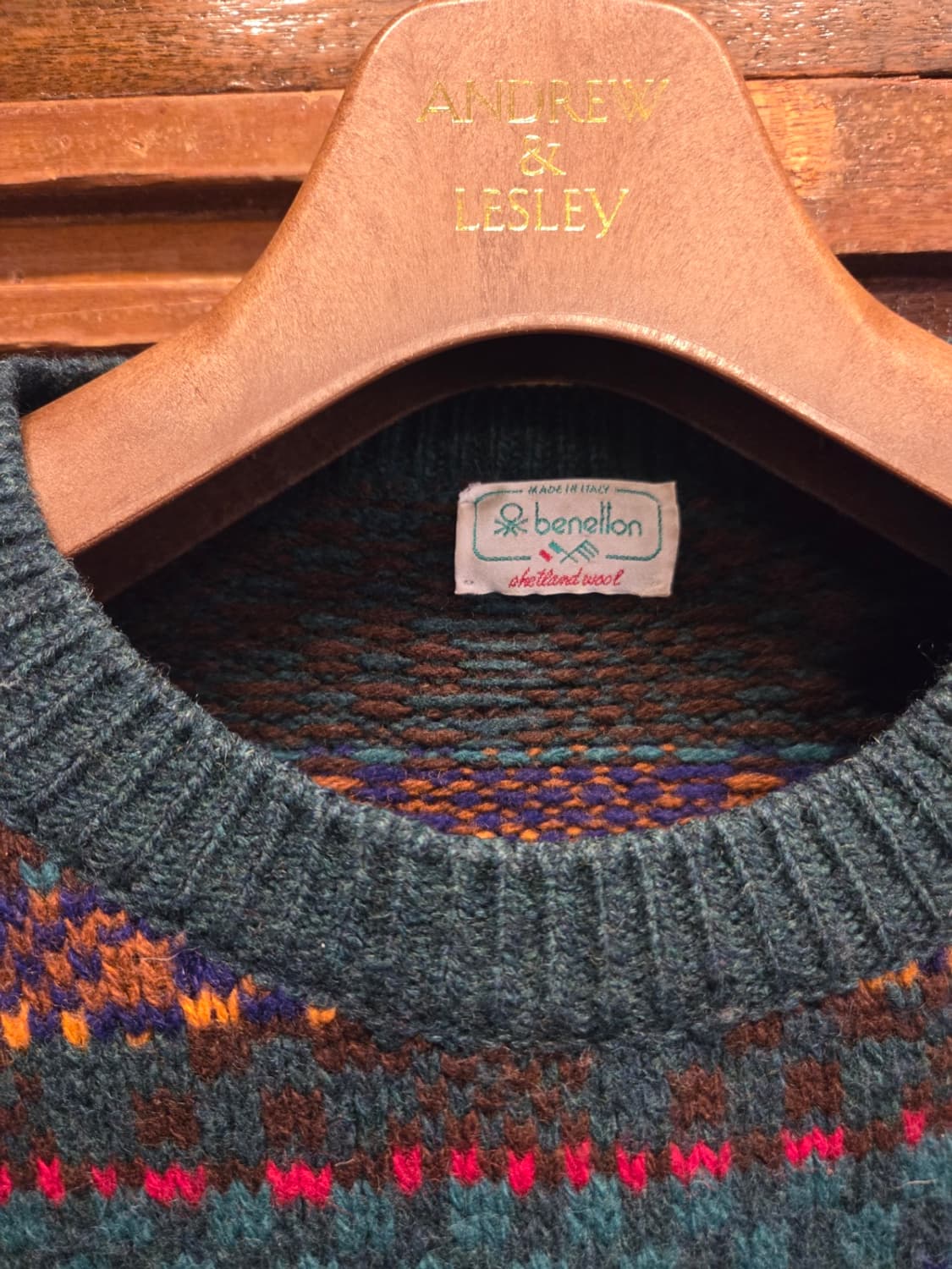 90'S 베네통 셔틀랜드울 니트 상품이미지7