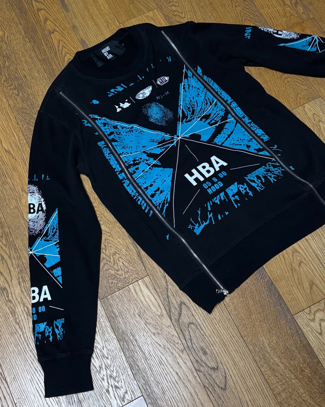 Hood By Air 지퍼 스웻 셔츠 xl 사이즈 HBA 맨투맨 롱슬리브 상품이미지1