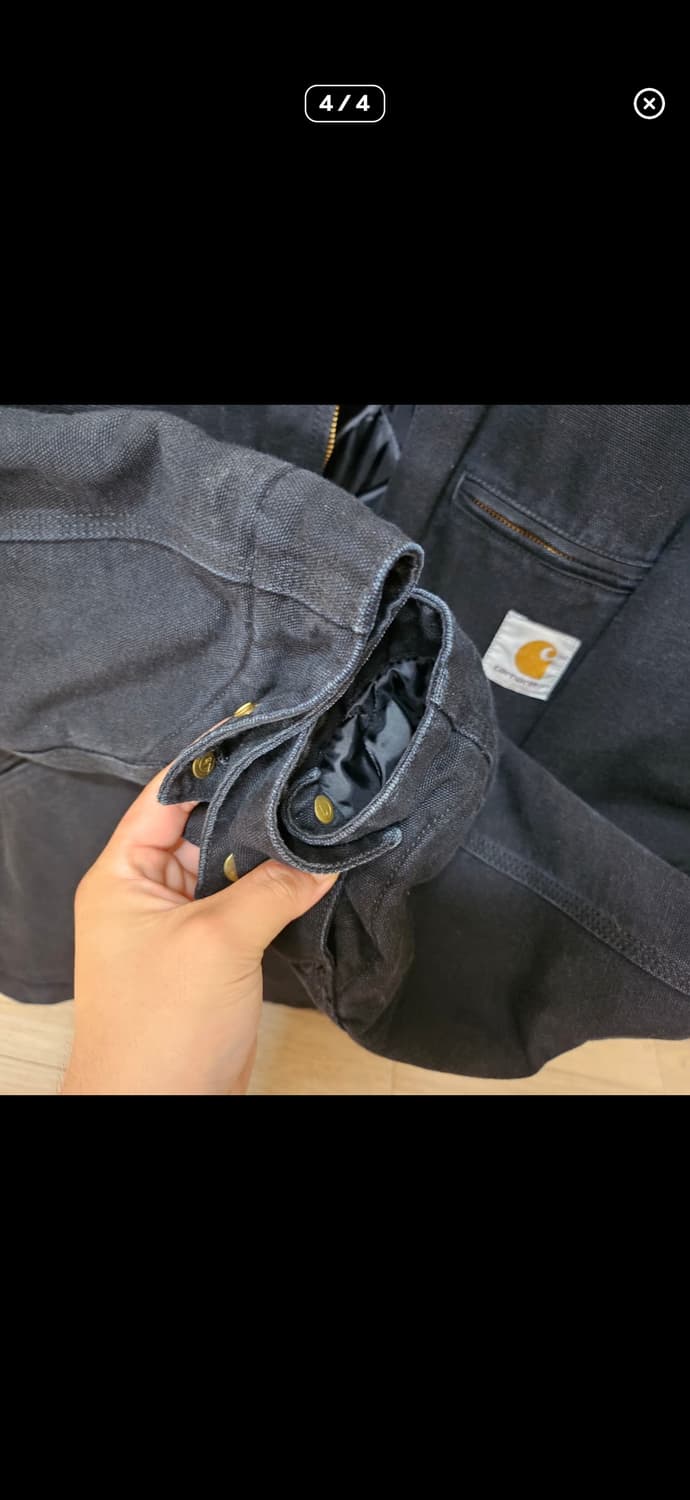 칼하트 WIP 오가닉 디어본 캔버스 OG 디트로이트 자켓 블랙 에이드   상품이미지4