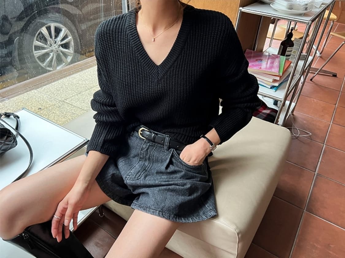 난닝구 블랙니트 상품이미지1