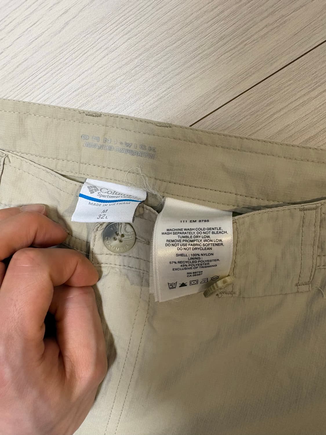 빈티지 콜롬비아 트레킹 베이지 팬츠 M 상품이미지2