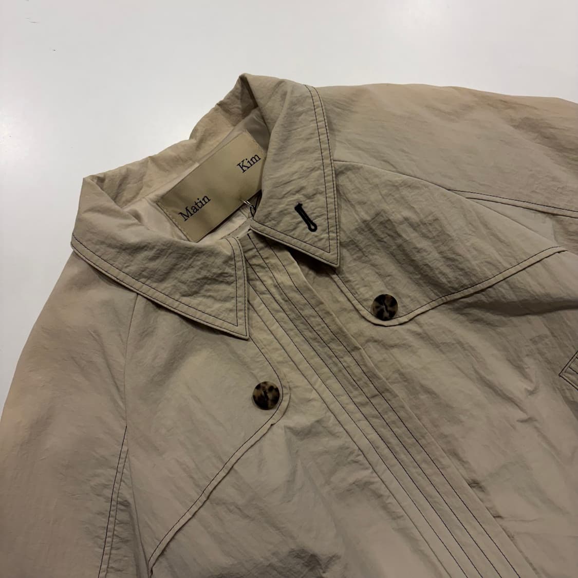 [OS] 마뗑킴 나일론 베이지 봄버 자켓 C541 상품이미지3
