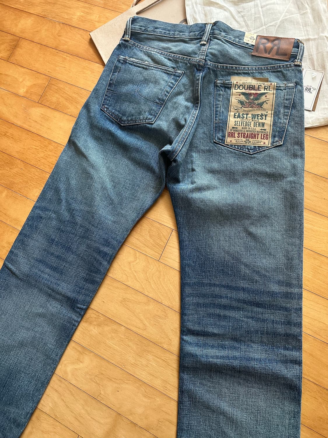 RRL 스트레이트 핏 힐스뷰 셀비지진 32-32 새상품 상품이미지9