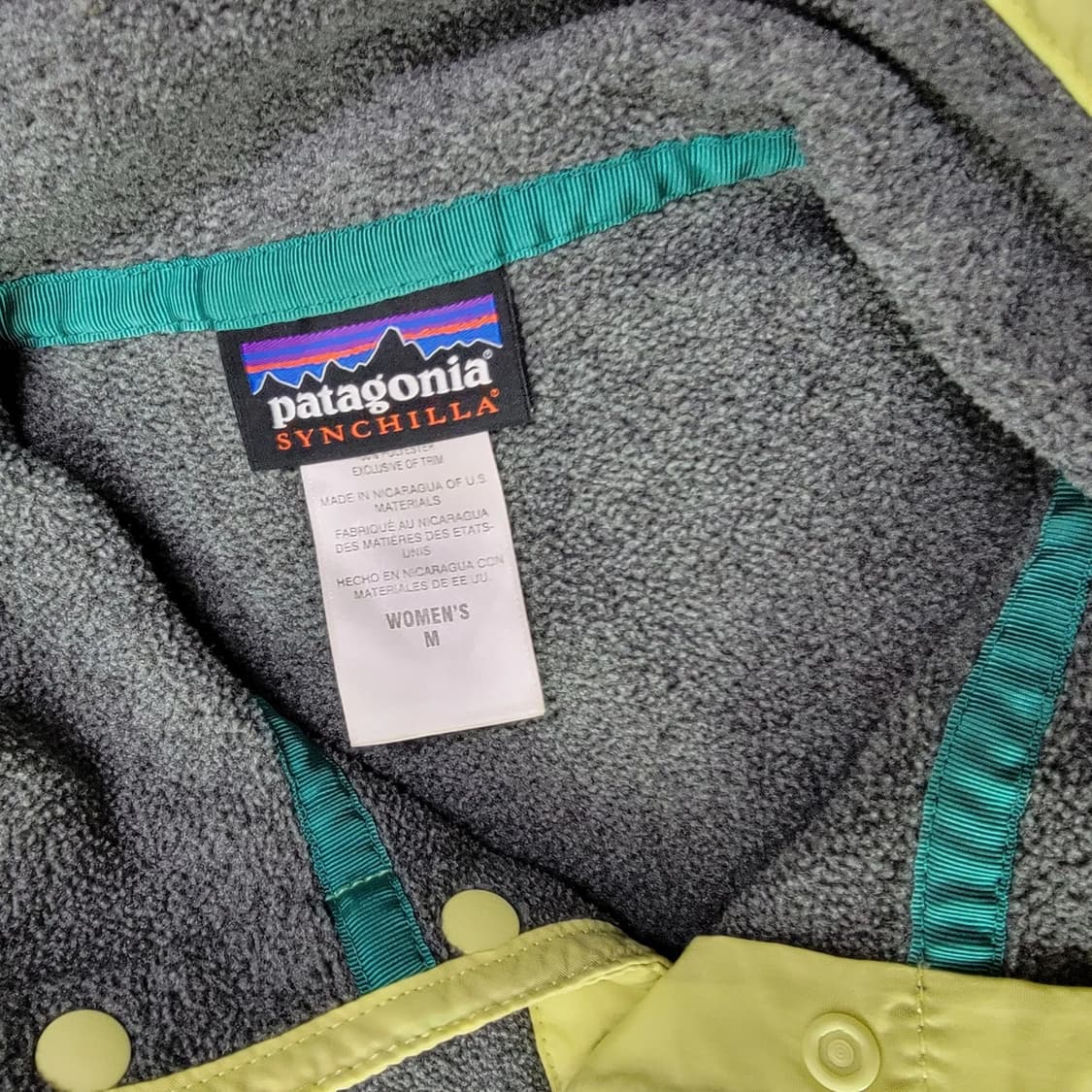 10s 파타고니아 신칠라 스냅-T 그레이/옐로우 상품이미지2