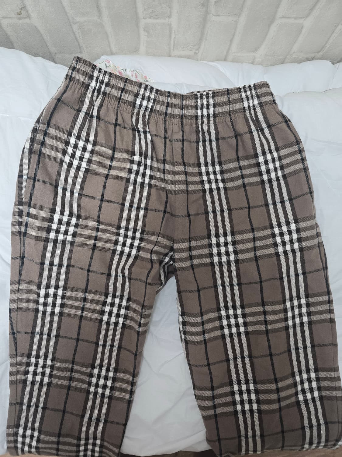 GU 밴딩 빈티지체크 팬츠 XL  상품이미지4