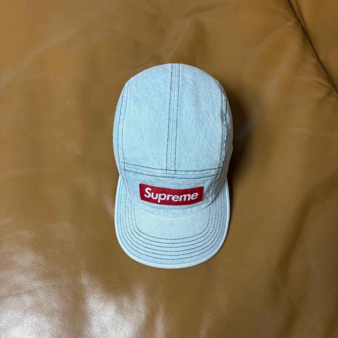 Supreme 슈프림 22fw 데님 캠프캡 모자 Washed Denim 상품이미지6