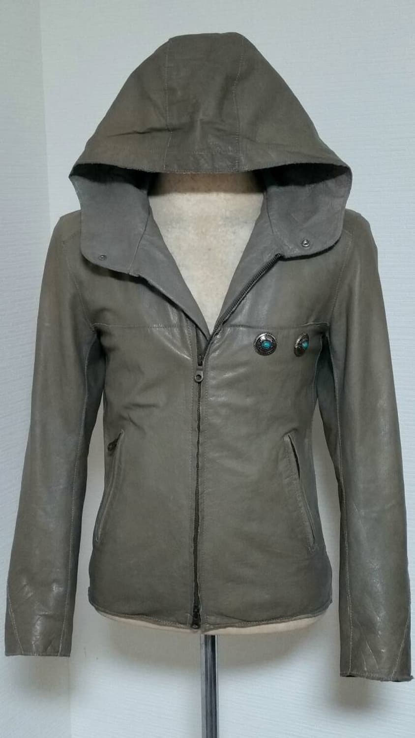 Lui's x DOMENICO+SAVIO 후드 레더 자켓 상품이미지2