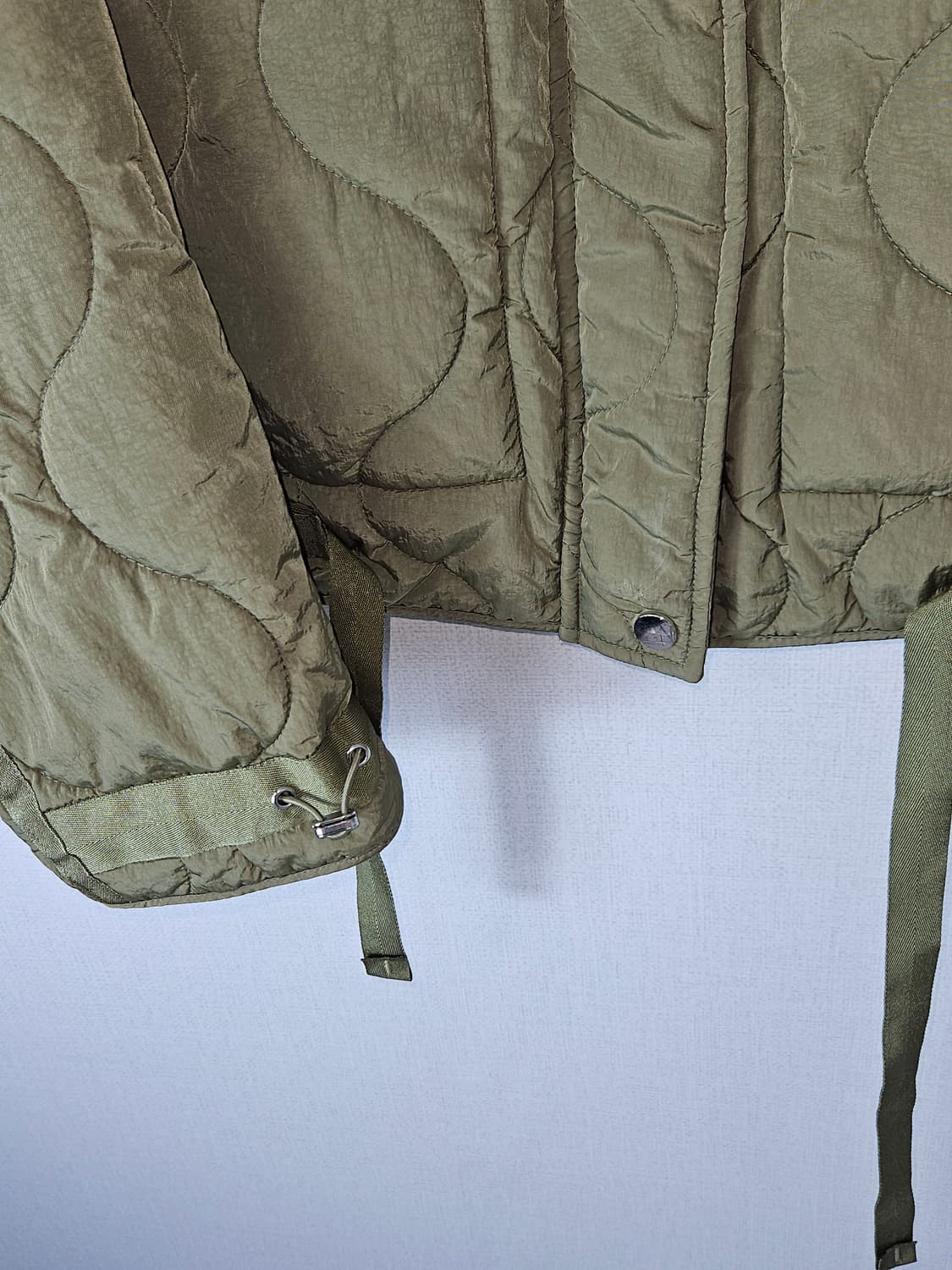 자라 ZARA 올리브 퀄팅 누빔자켓 하이넥 L (거의 새상품) 상품이미지5