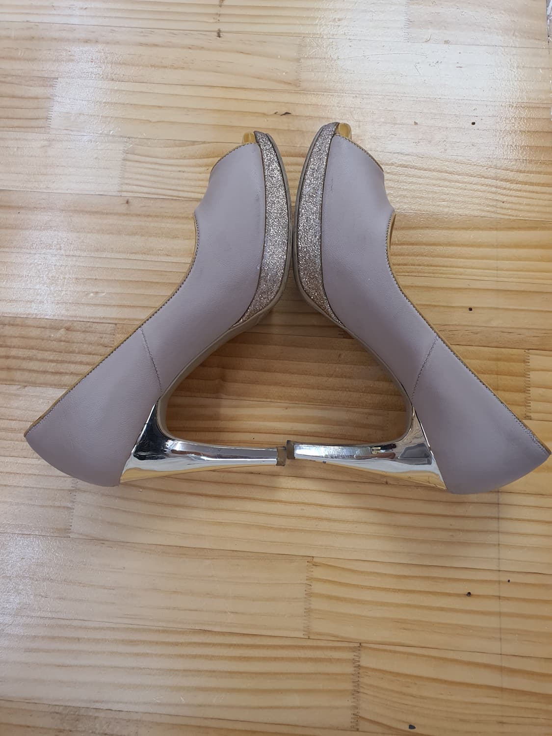 ​[220] 미쉘 바이 탠디 베이지 골드 오픈토 가보시 힐 9.5cm 상품이미지6