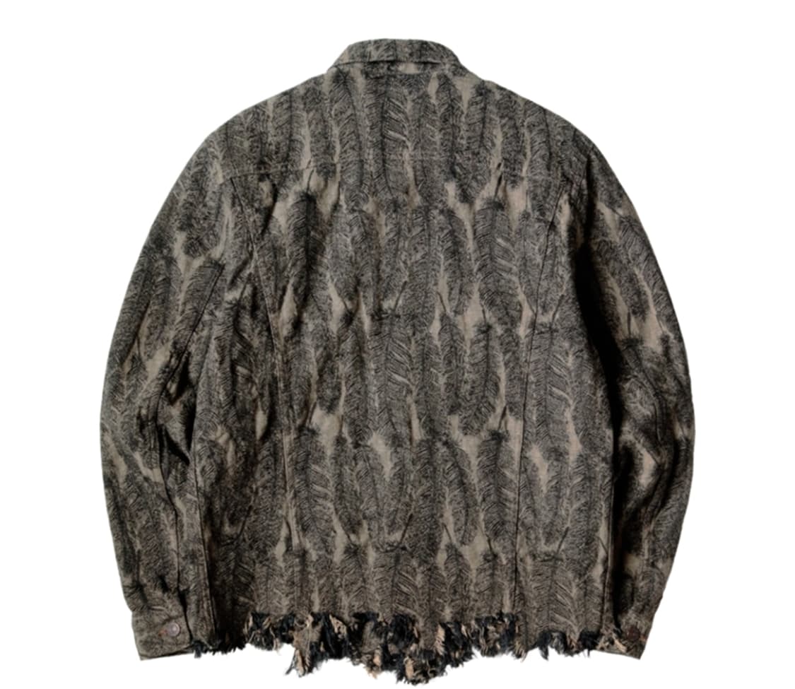 캐피탈 12온즈 맥파이 데님 3세대 페더 자켓 블랙 베이지 4사이즈 상품이미지2