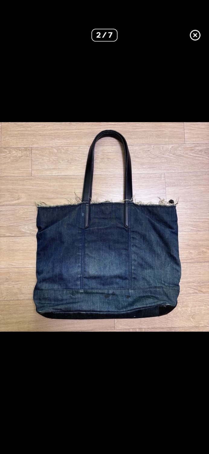 디젤 빈티지 진청 데님 토트백 상품이미지2