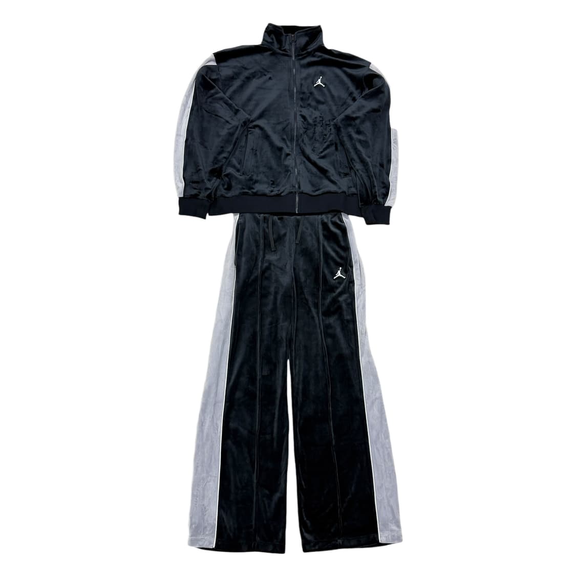 나이키 조던 여성 플라이트 벨루어 벨벳 사이드라인 셋업 세트 블랙 상품이미지1
