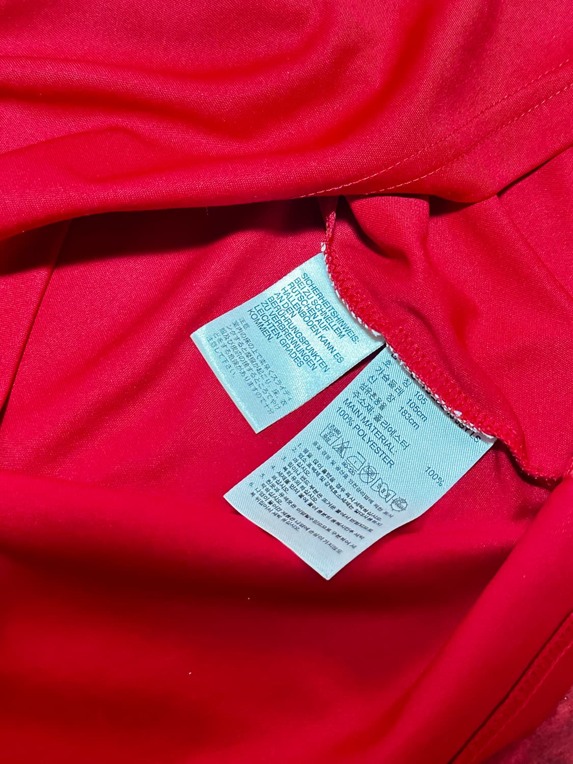 아디다스 트레이닝 긴팔 티셔츠 레드 상품이미지4