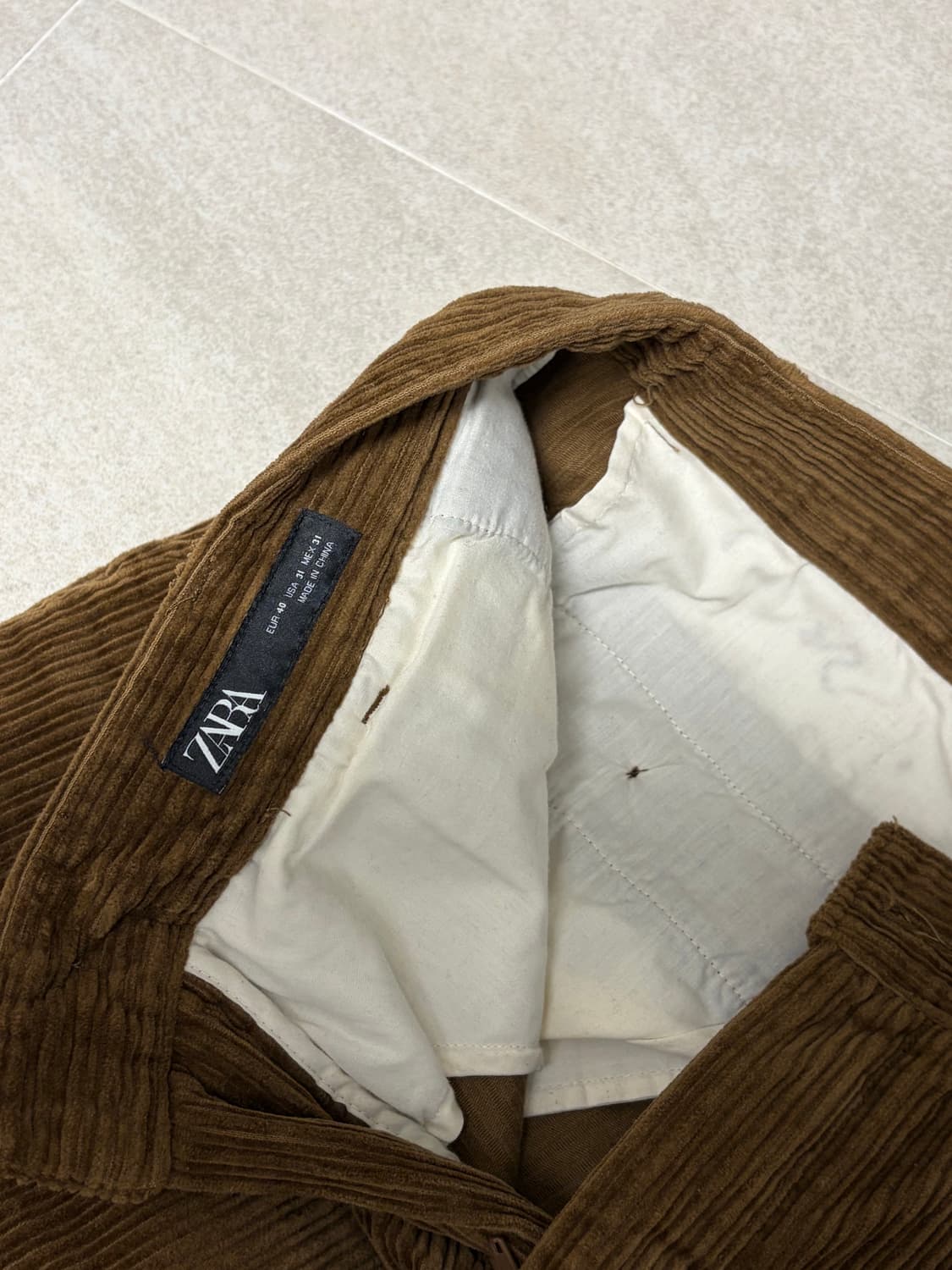 자라 골덴 바지 상품이미지3