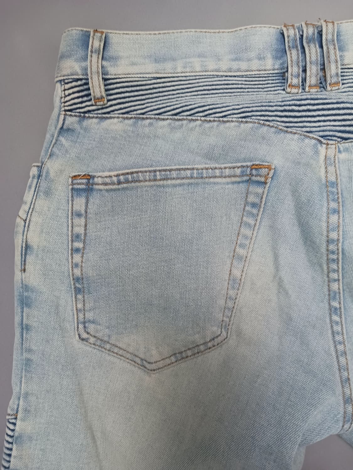 [30] 발망 라이트블루 워싱 바이커진 청바지 상품이미지8