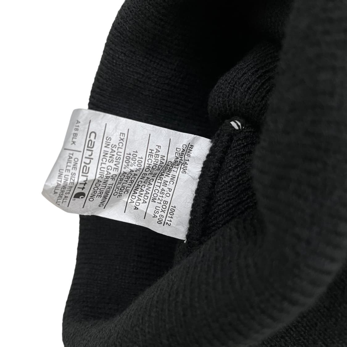 칼하트 로고 블랙 비니 상품이미지7