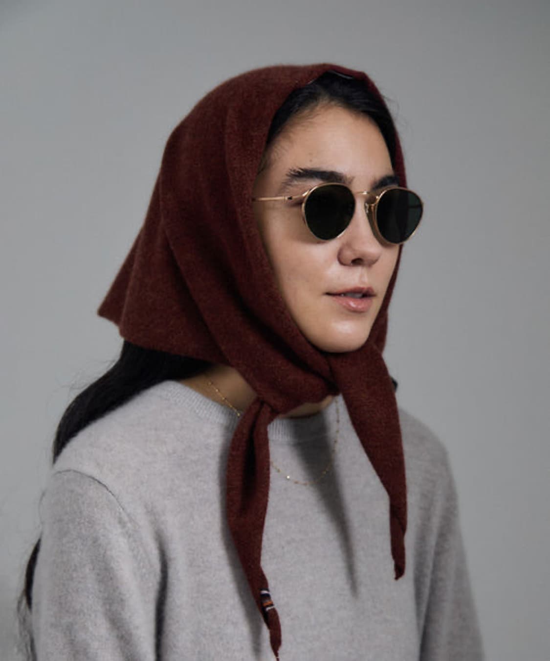 익스트림캐시미어 반다나 스카프 마룬 상품이미지3