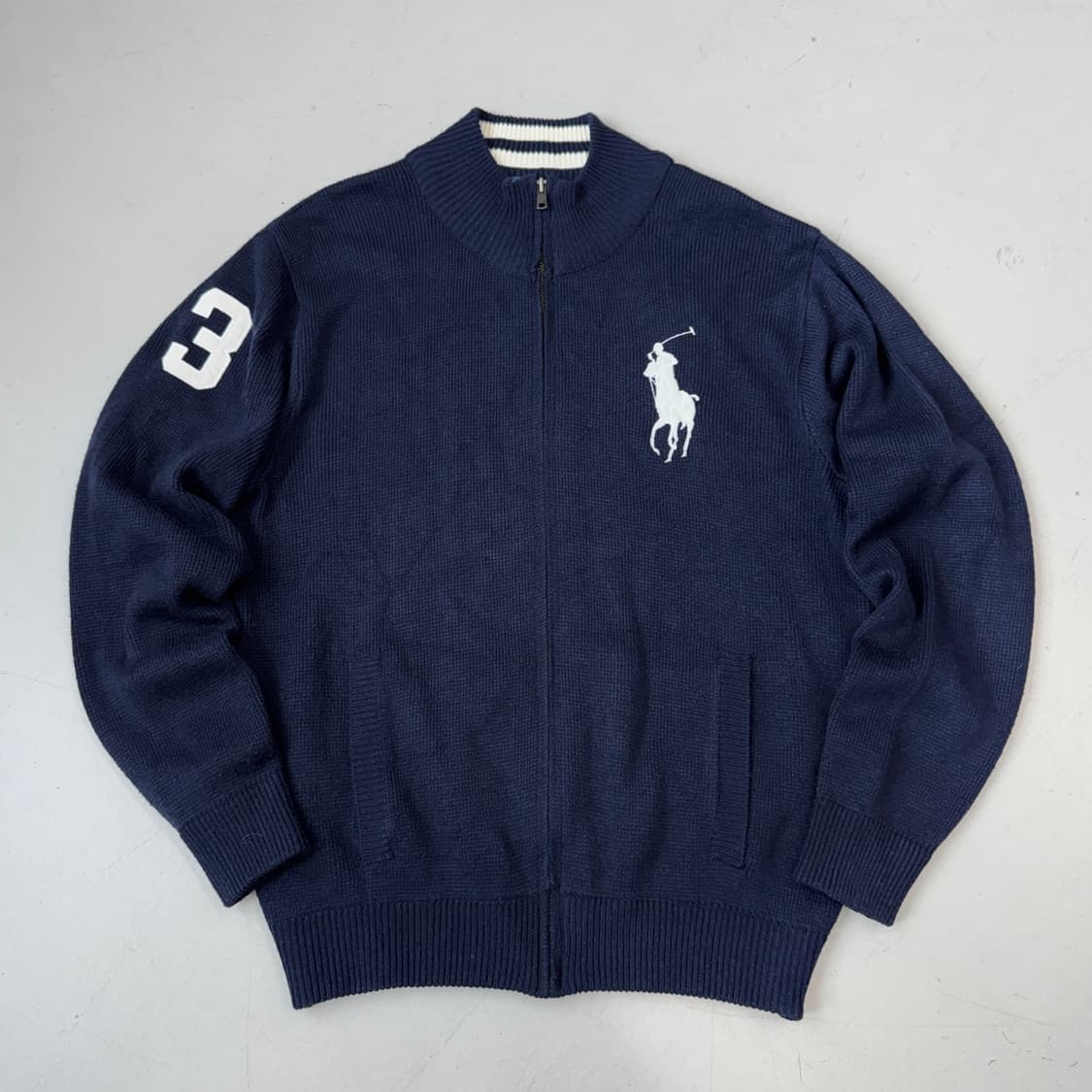 폴로 빅포니 치프키프 니트집업 네이비 상품이미지2