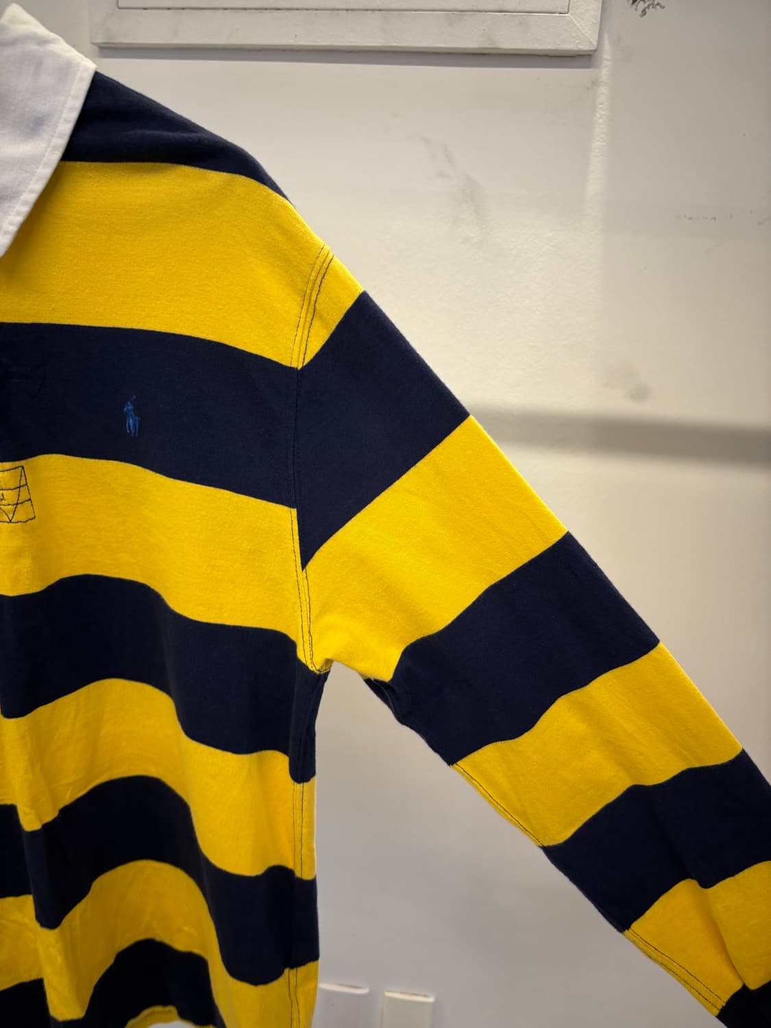 Polo yellow stripe collar T 상품이미지2
