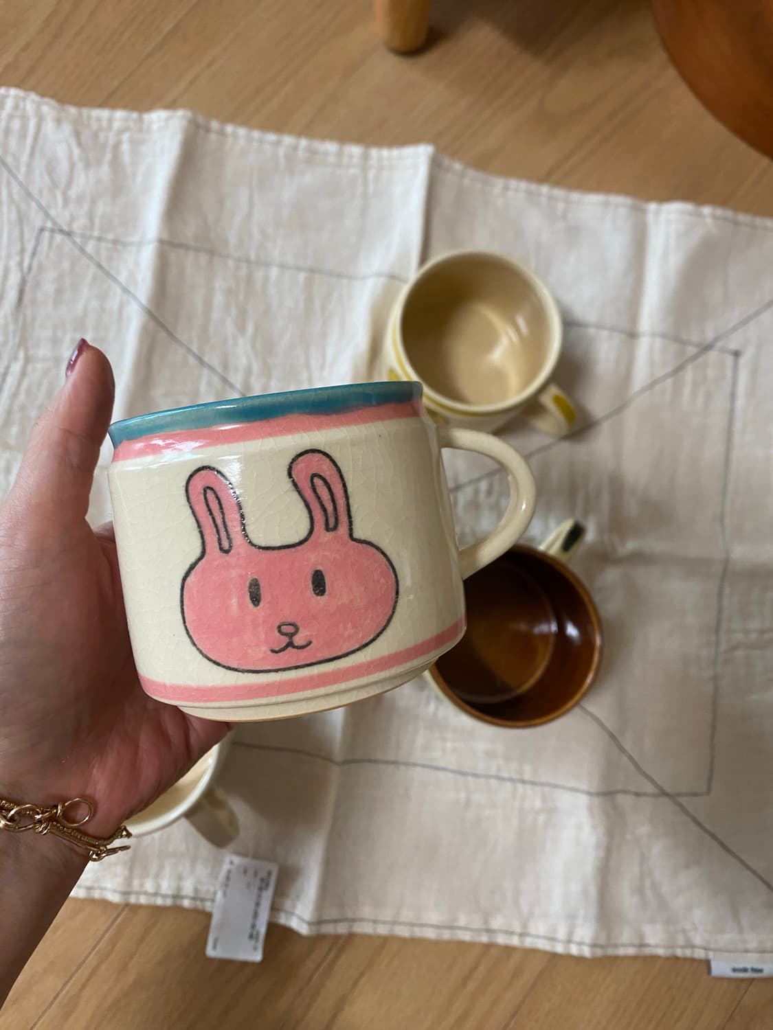 다이삭 머그컵 토끼,곰,사자,공룡 각 판매 상품이미지1