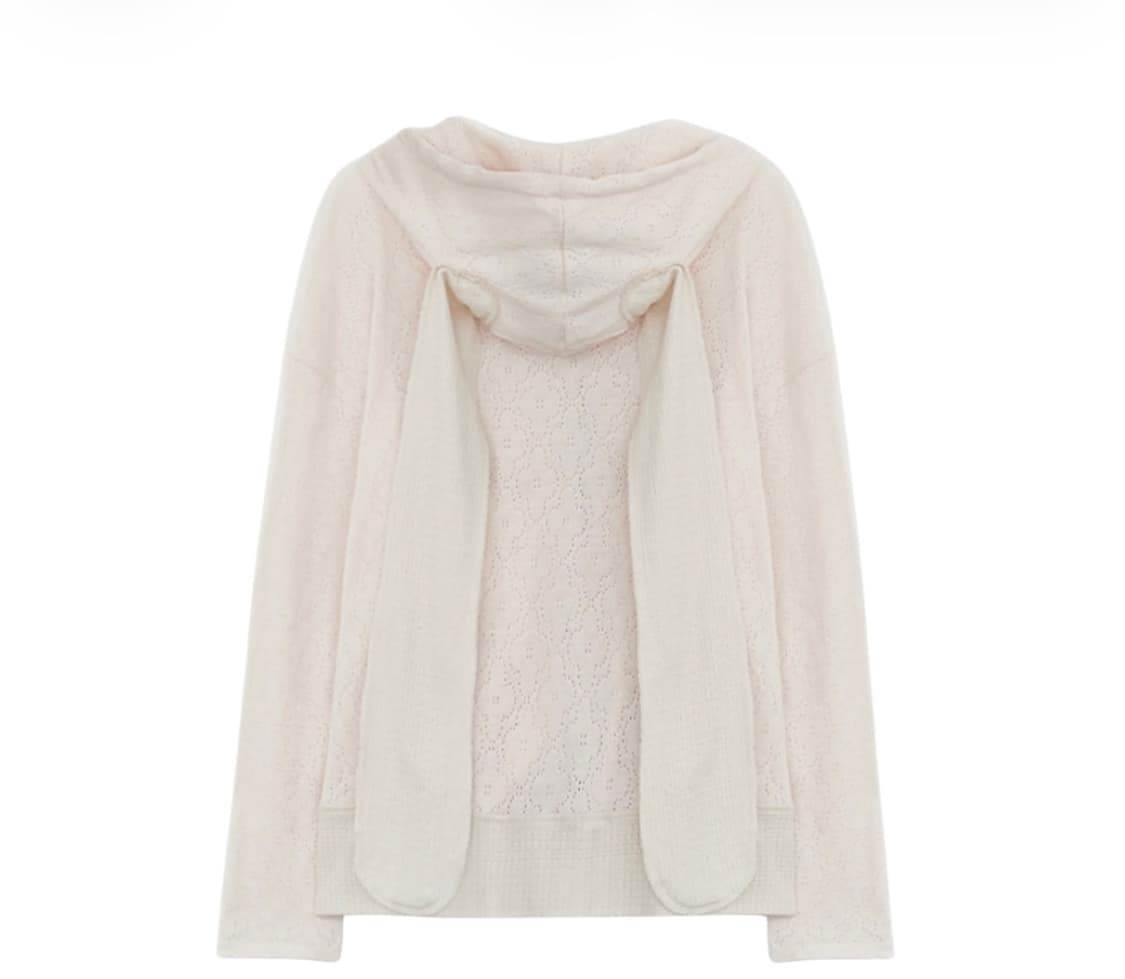 허그유어스킨 토끼 토깅 후드집업 베이지 상품이미지2