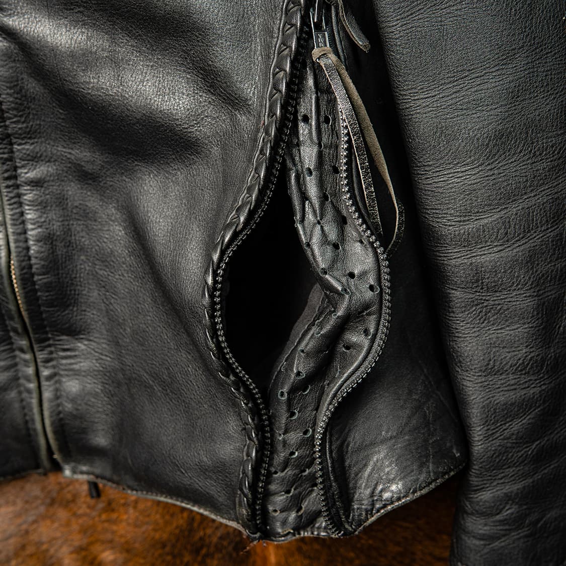 [105] 80s~ 할리데이비슨 Willie G 프린지 레더 라이더자켓 상품이미지6