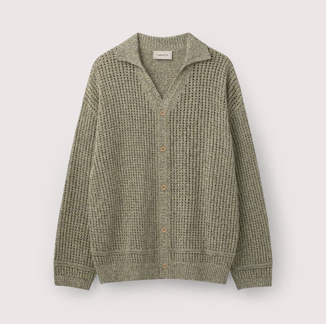 우마뭉 린넨 부클 크로셰 니트가디건 - 가든 M 상품이미지1