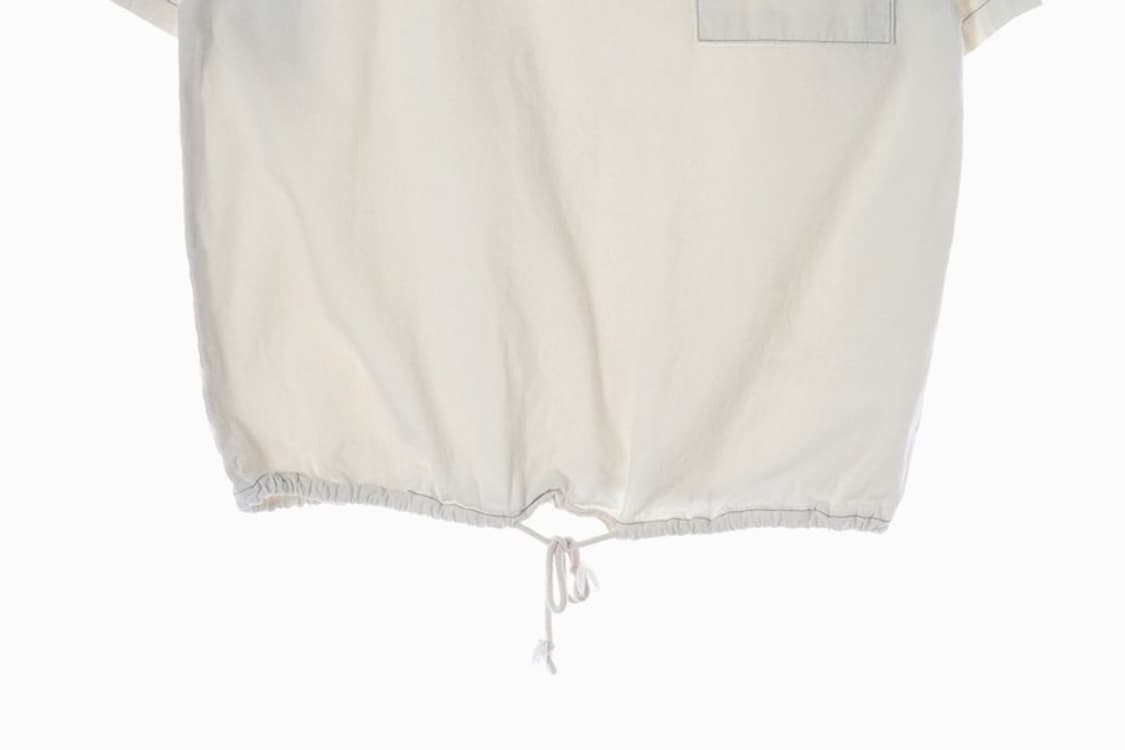 러기드하우스 아이보리 헨리넥 스트링 반팔 셔츠 상품이미지4