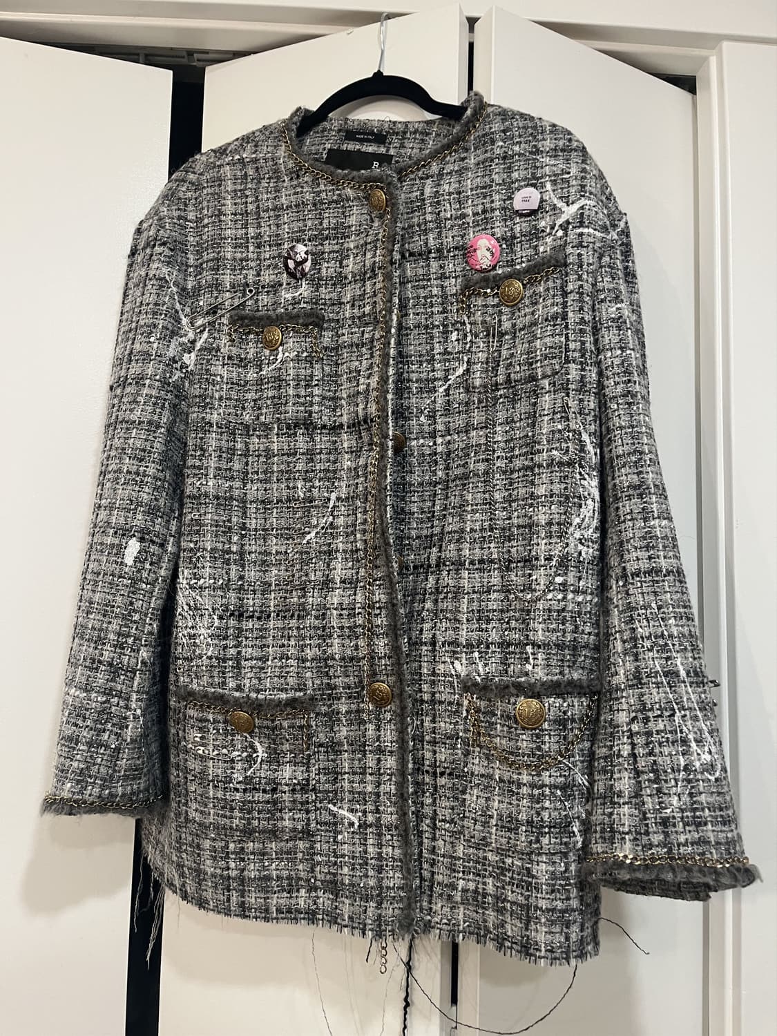 [NCT 태용님 착용] R13 그레이 트위드 자켓 상품이미지6