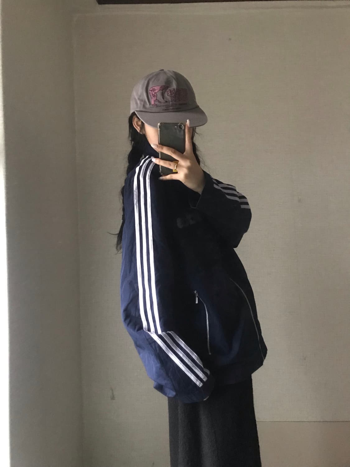 아디다스 네이비 실버 삼선 점퍼 상품이미지2