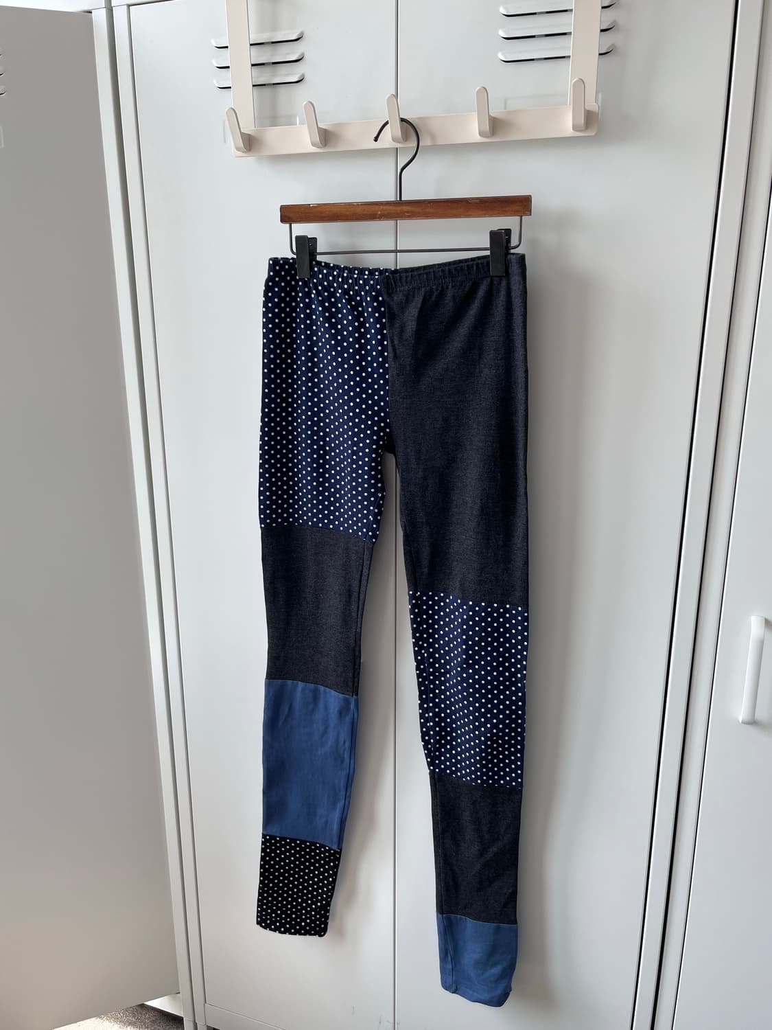 Vintage 도트 배색 패치 레깅스 상품이미지9