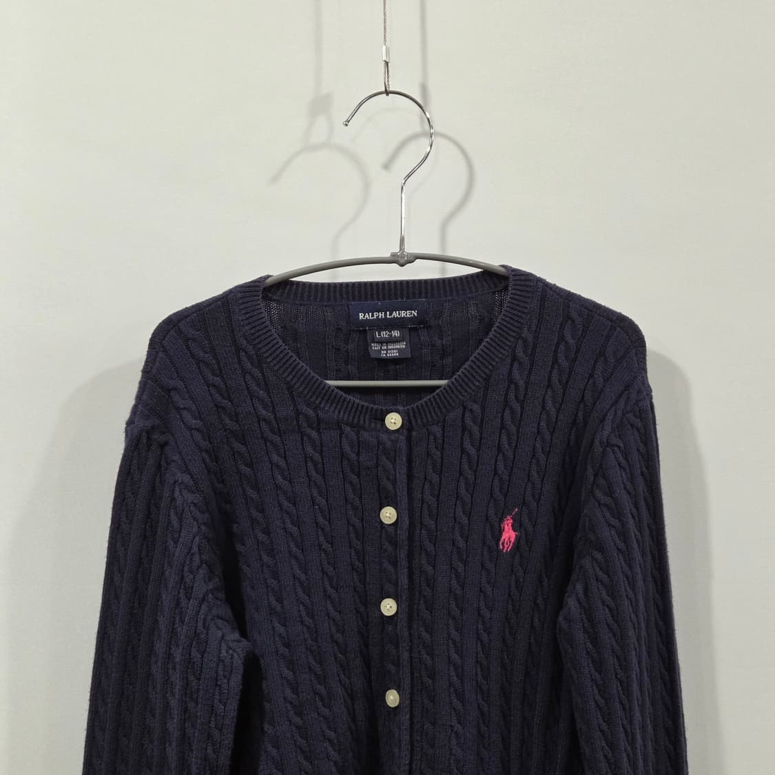 폴로랄프로렌 걸즈 케이블 니트 가디건 L(12/14) 상품이미지2