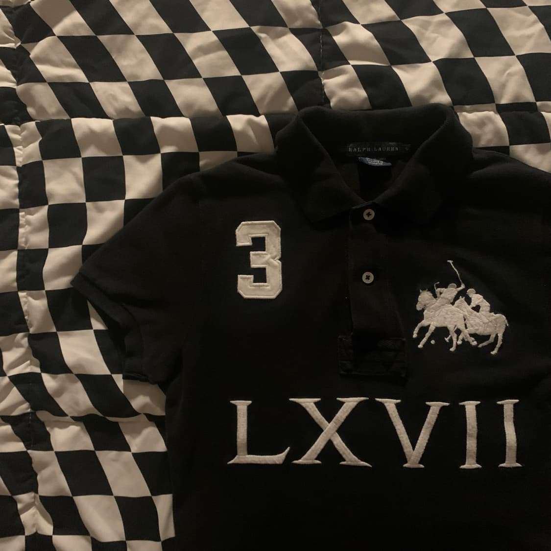 S) 폴로 랄프로렌 LXVII 빅포니 블랙 PK 반팔 카라티  상품이미지2