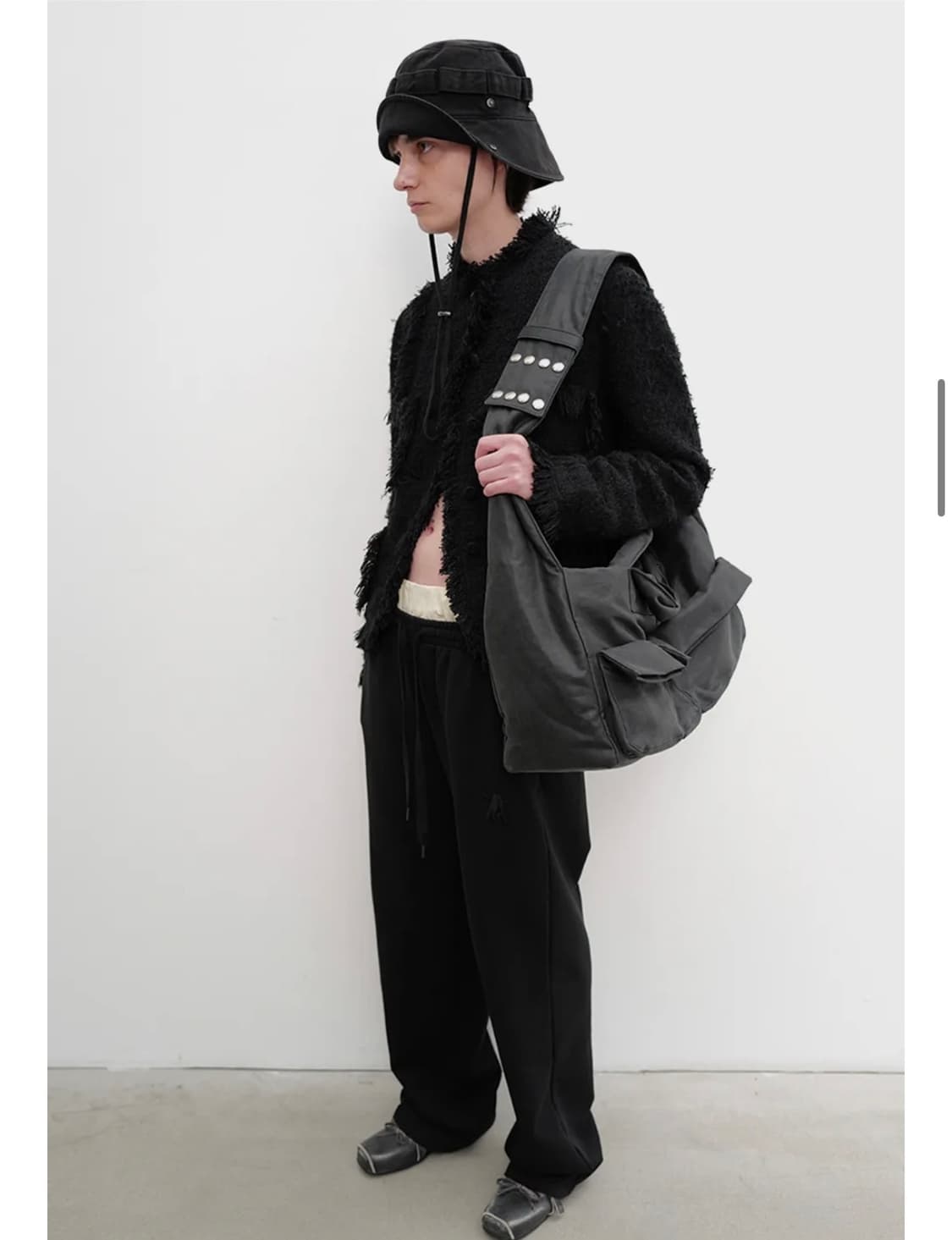 Open YY frayed tweed jacket 상품이미지4