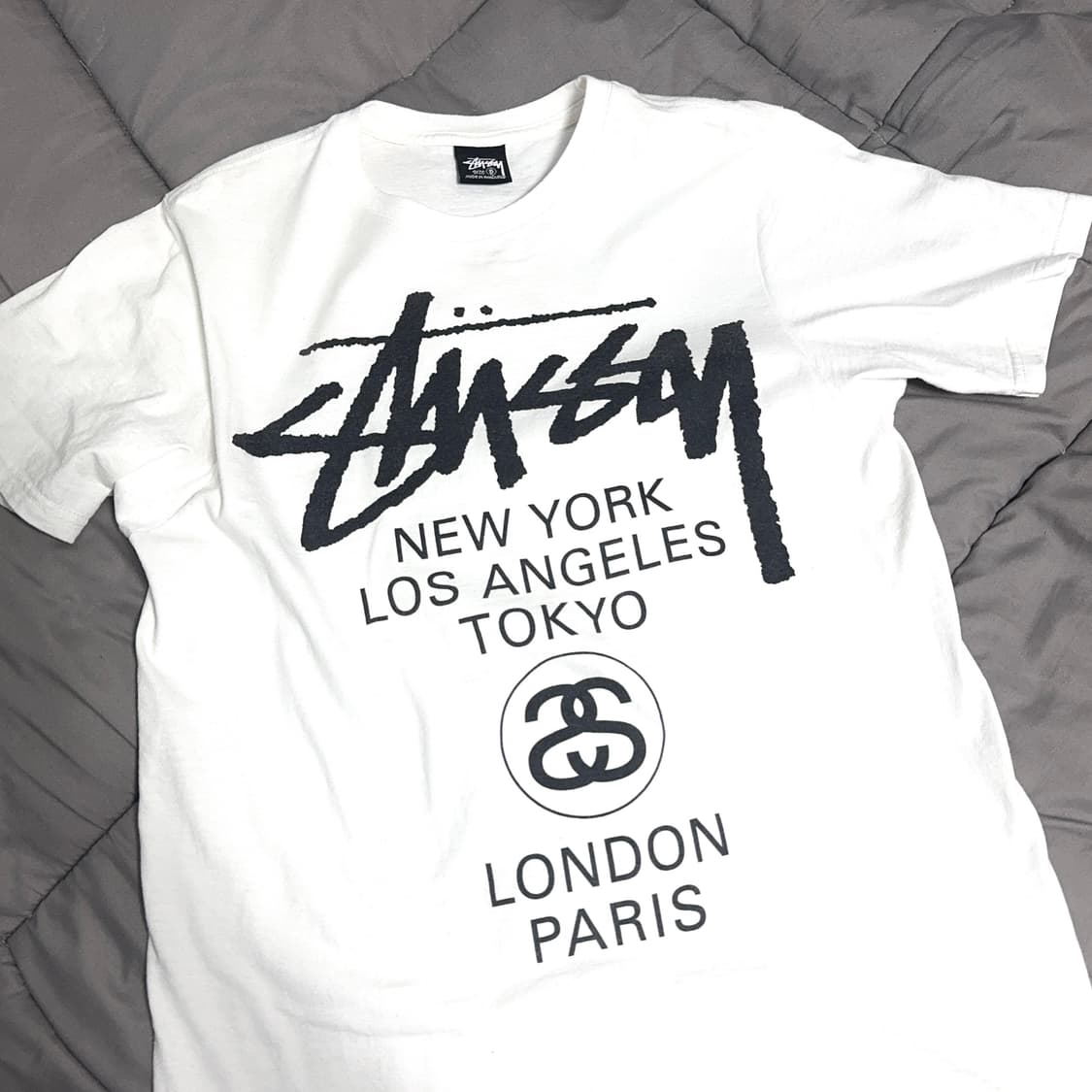 S 스투시 월드투어 화이트 반팔/반팔티/브랜드/옷 상품이미지3