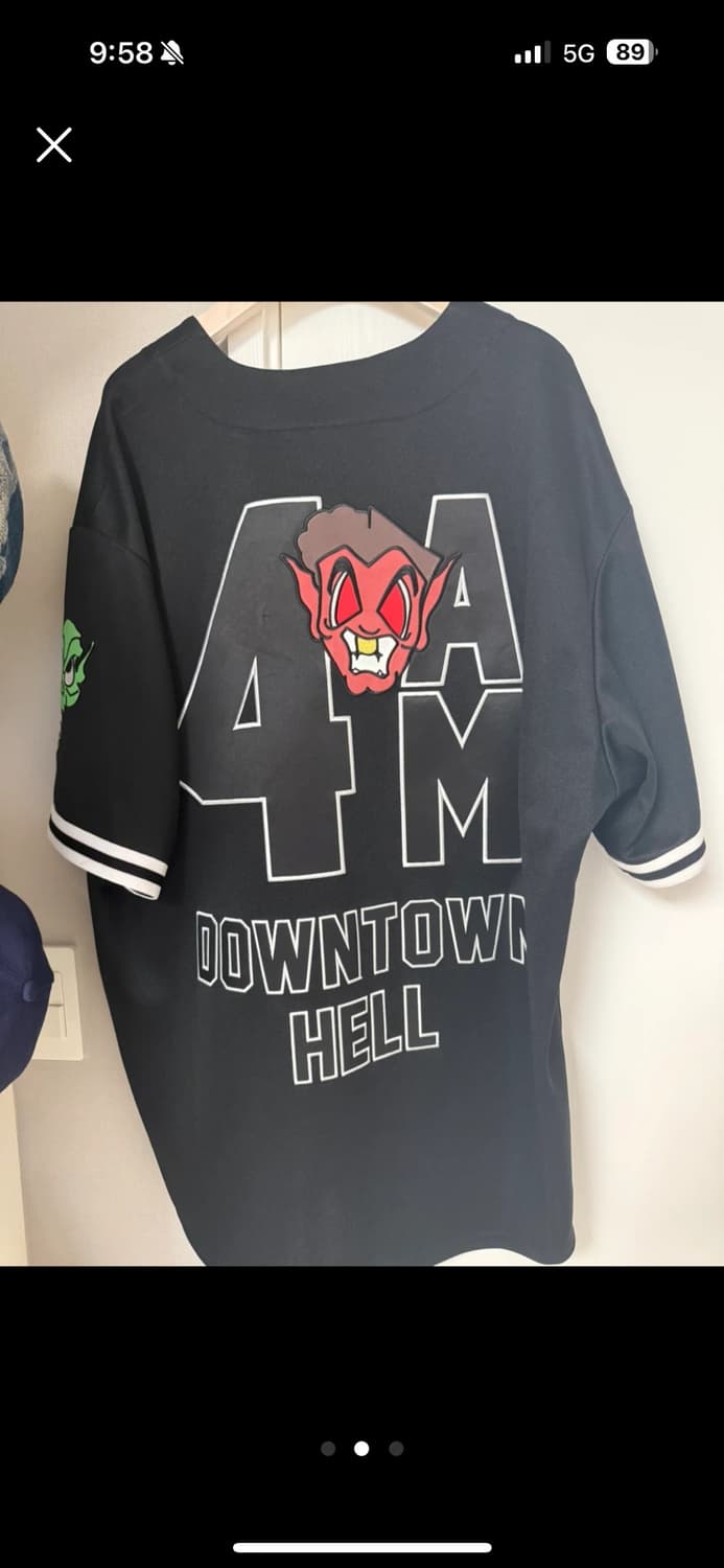 슈프림 미첼&네스 다운타운 헬 베이스볼 저지 23FW 상품이미지2